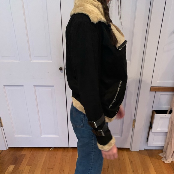 Faux fur motto jacket - Picture 3 of 4